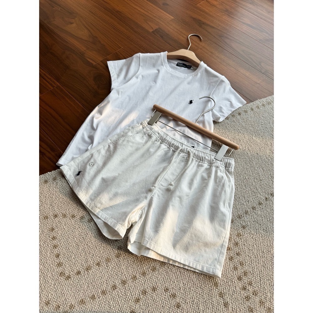 Ralph Lauren純色棉質抽繩短褲-規格圖6