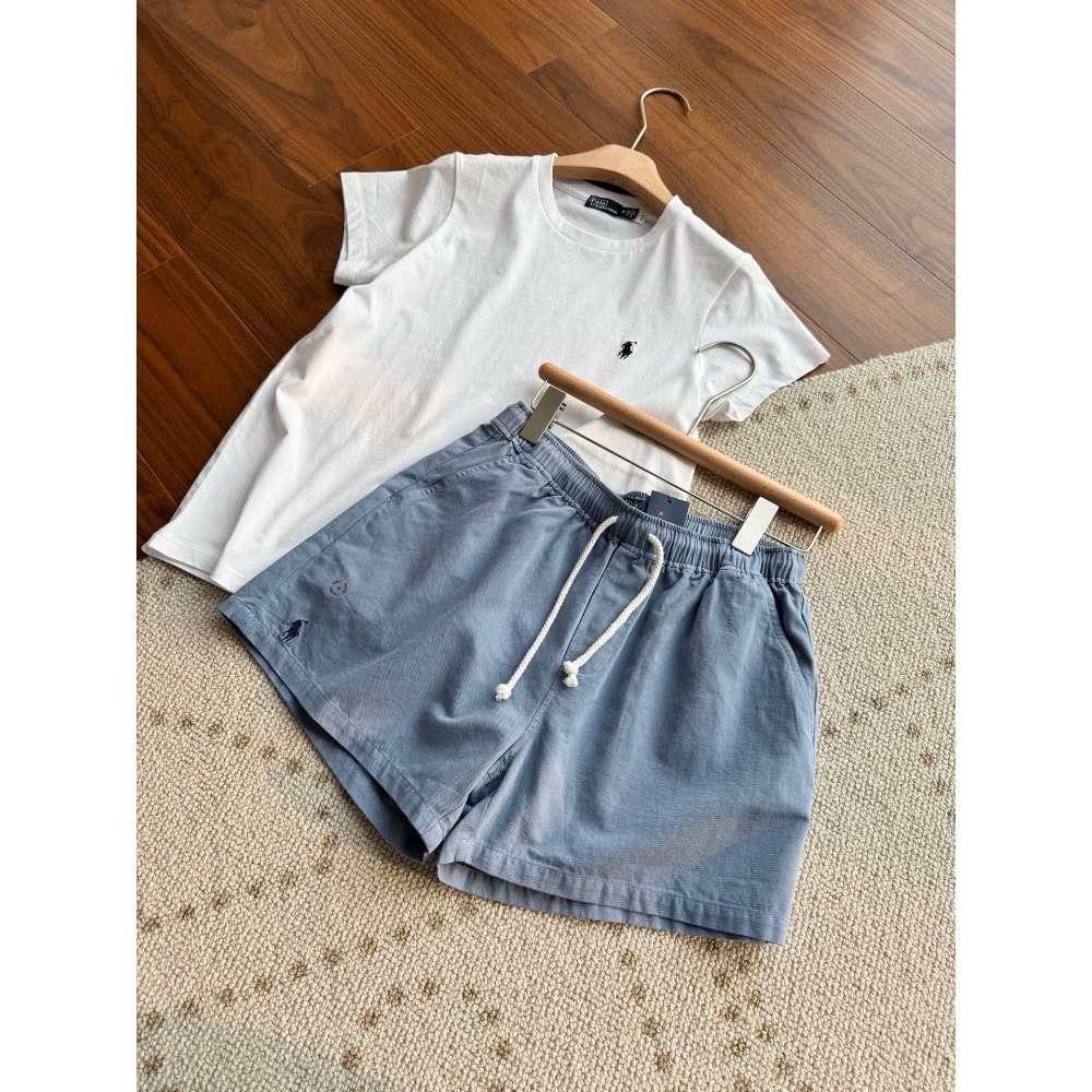 Ralph Lauren純色棉質抽繩短褲-規格圖6