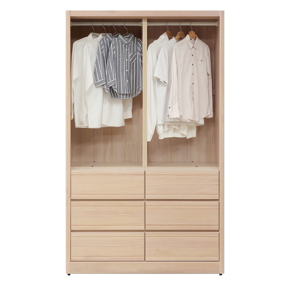 TU-1654 綠家居 4尺六抽衣櫃-細節圖2