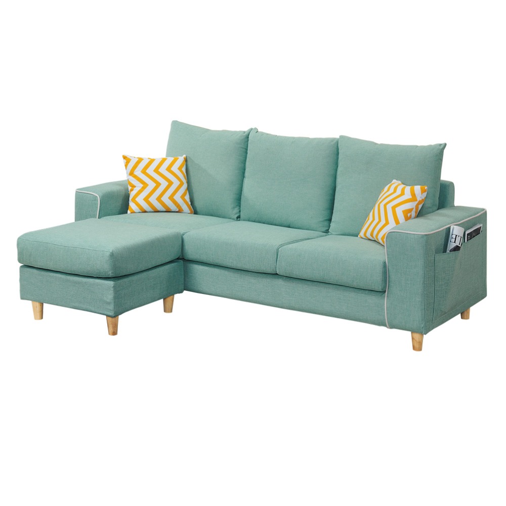 TU-1809 綠家居 L型沙發(三人+凳)-細節圖2