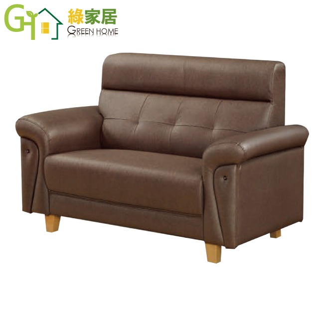 【綠家居】雅可咖啡色耐磨皮革沙發椅組合(1+2+3人座組合)-細節圖5