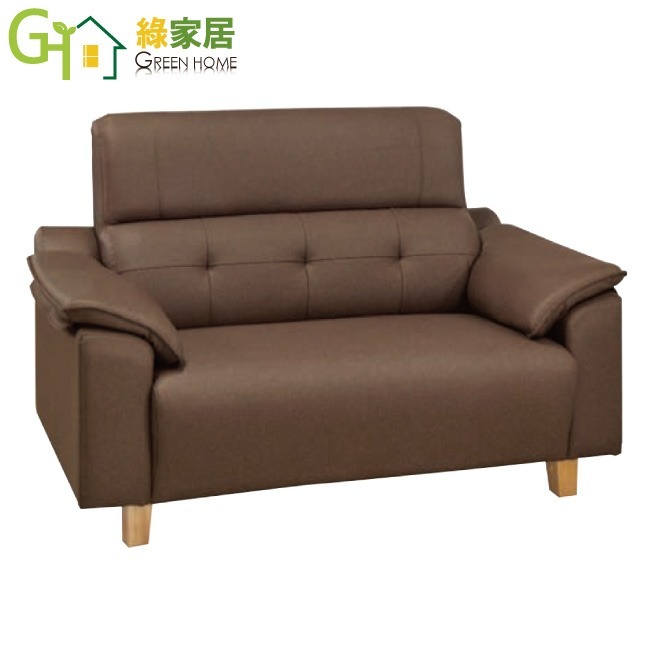 【綠家居】倫可咖啡色耐磨皮革沙發椅組合(1+2+3人座組合)-細節圖5