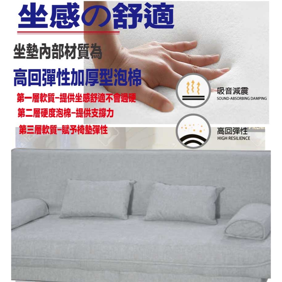 【綠家居】雪菲亞麻布展開式沙發椅/沙發床(二色可選)-細節圖8