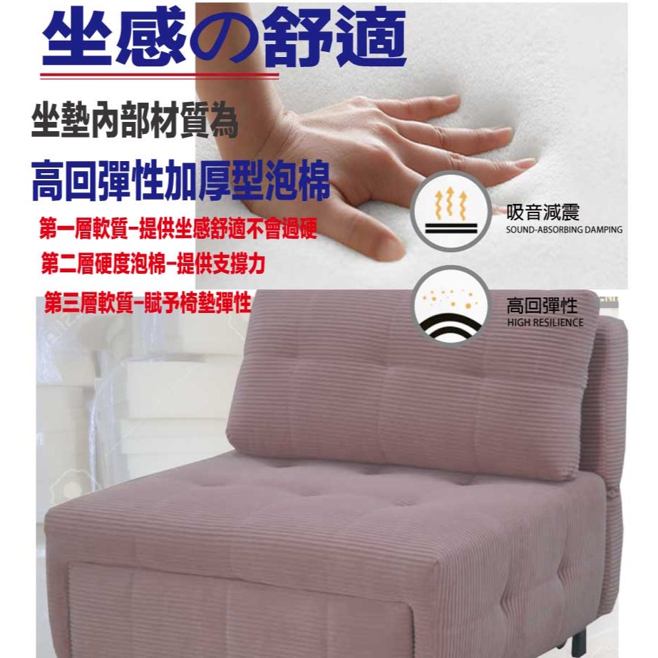 【綠家居】伊豆短絨布前拉式單人沙發椅/沙發床(二色可選)-細節圖9
