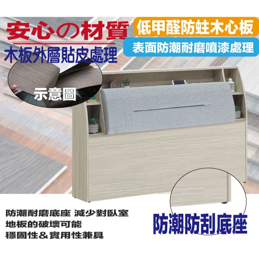 【綠家居】米賽倫6尺雙人加大耐磨皮革床頭箱(二色可選)-細節圖5