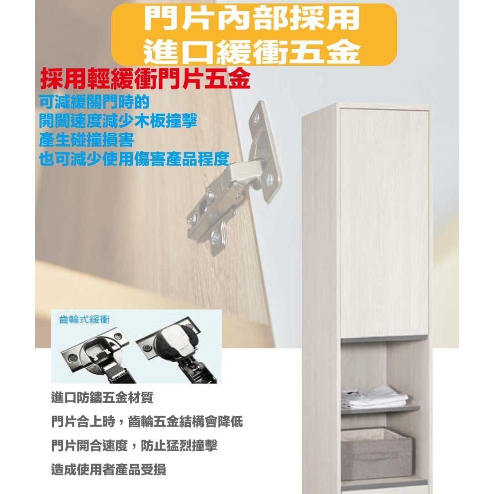 【綠家居】華爾1.5尺單門中空單抽衣櫃-細節圖6