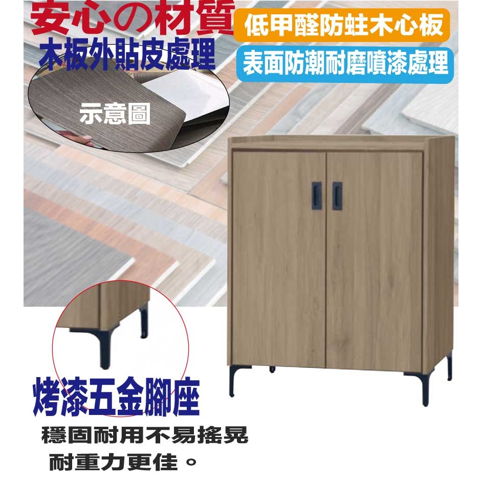 【綠家居】寶貝2.7尺二門低鞋櫃(三色可選)-細節圖5