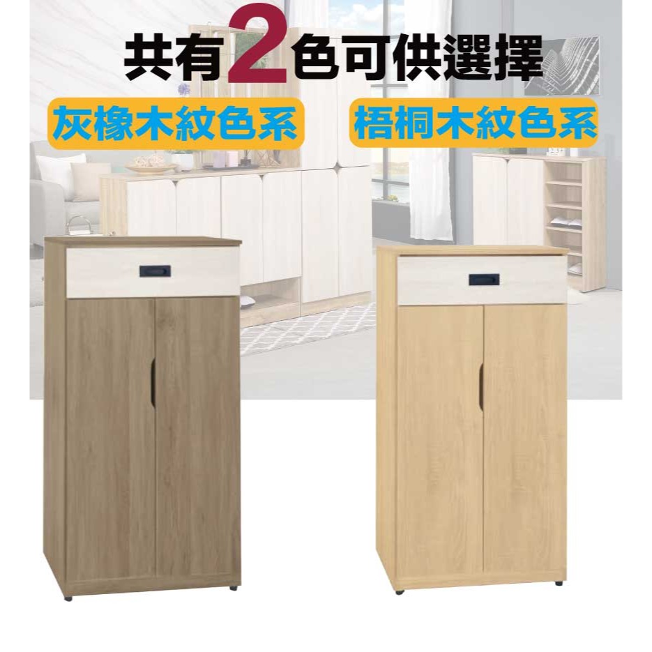 【綠家居】美蒂2尺二門單抽中鞋櫃(二色可選)-細節圖9