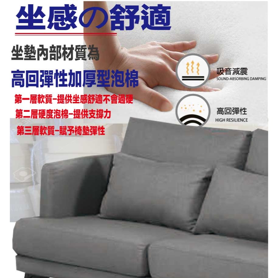 【綠家居】山德灰色透氣棉麻布單人座沙發椅-細節圖7