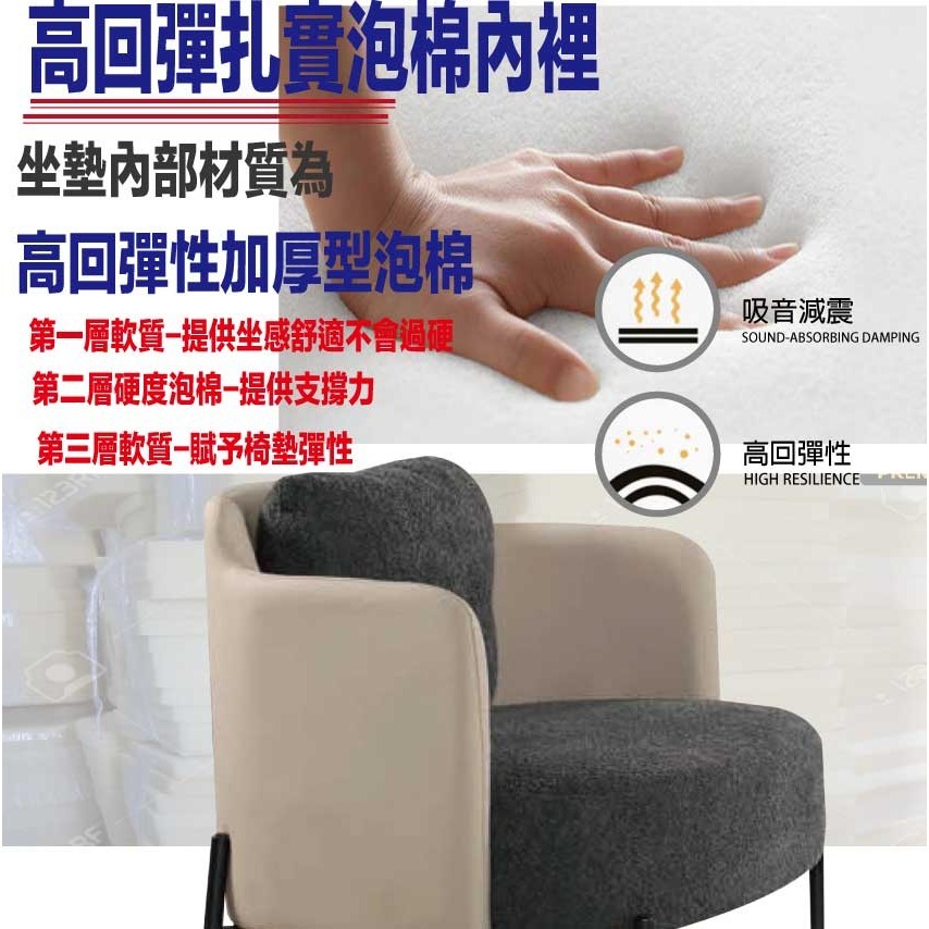 【綠家居】羅爾雙色棉麻布＆皮革單人座沙發椅(二色可選)-細節圖8