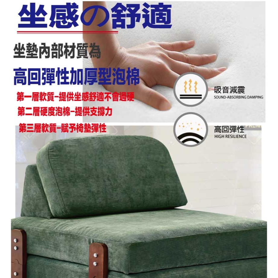 【綠家居】西莉咖啡短絨布前拉式單人沙發椅/沙發床-細節圖8
