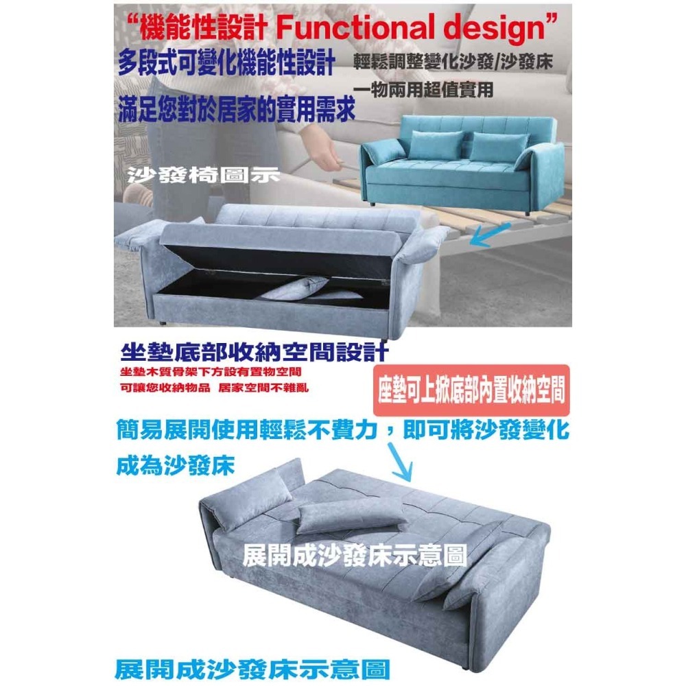 【綠家居】 馬西拉棉麻布展開式雙人沙發椅/沙發床(二色可選+坐墊下方收納空間)-細節圖6