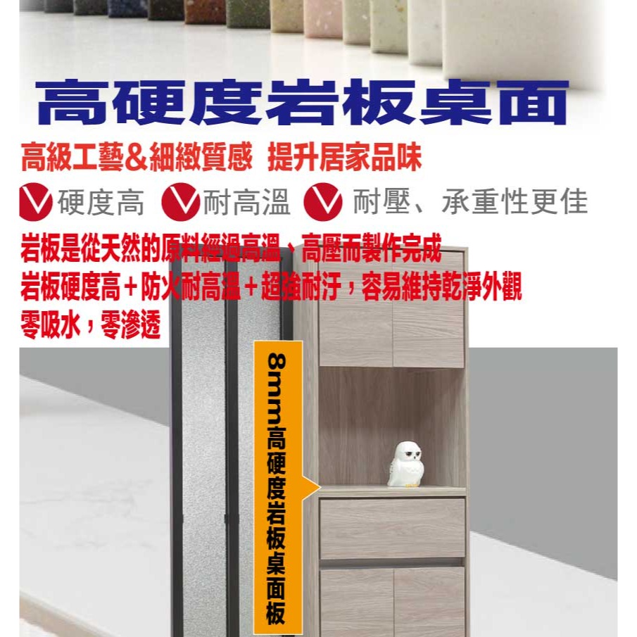 【綠家居】米斯3.5尺岩板高玄關屏風鞋櫃-細節圖7