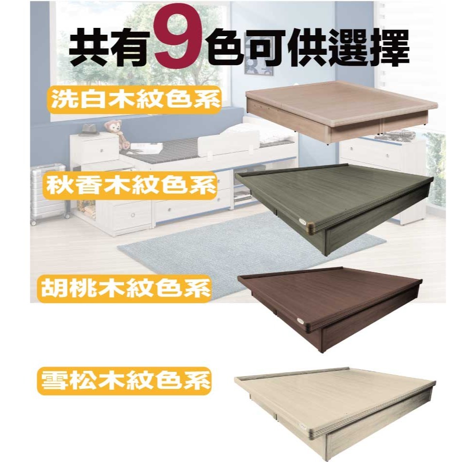 【綠家居】梅威安全扣5尺雙人後掀床底/掀床(九色可選+高係數氣壓棒＋安全扣設計)-細節圖11