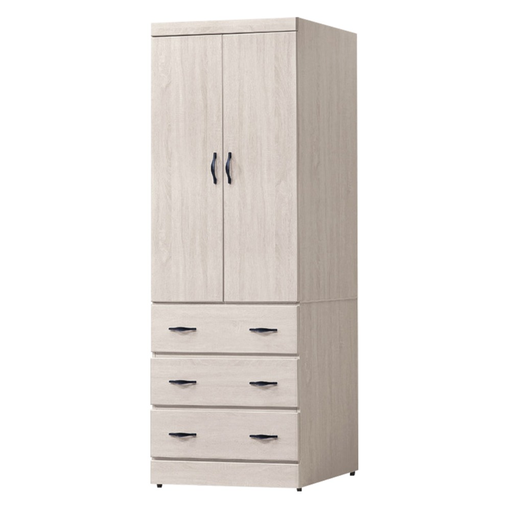 【綠家居】畢爾2.5尺二門三抽衣櫃(二色可選)-規格圖11