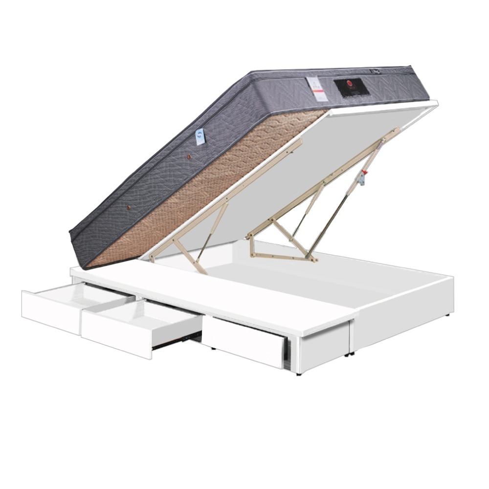 【綠家居】梅威安全扣6尺雙人加大三抽＆後掀床底/掀床(九色可選+高係數氣壓棒＋安全扣設計)-規格圖11