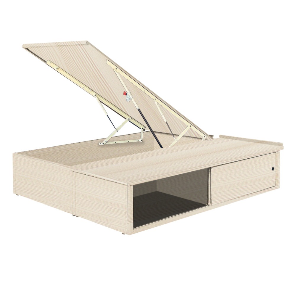 【綠家居】梅威加高版5尺雙人安全扣拉門＆後掀床底/掀床(九色可選+高係數氣壓棒＋安全扣設計)-規格圖11