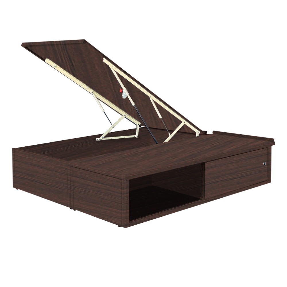 【綠家居】梅威加高版5尺雙人安全扣拉門＆後掀床底/掀床(九色可選+高係數氣壓棒＋安全扣設計)-規格圖11