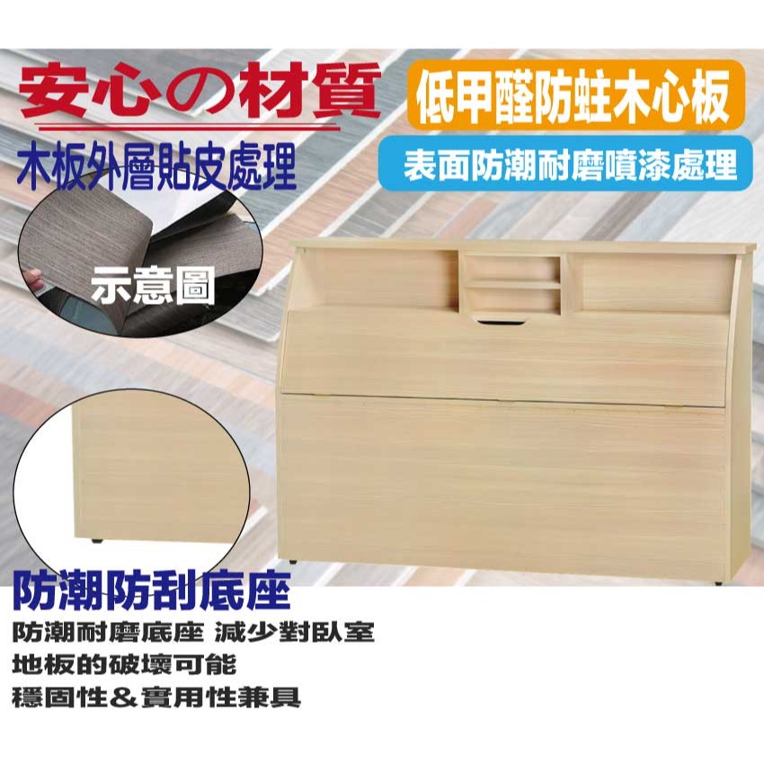 【綠家居】魔力6尺雙人加大可收納床頭箱(二色可選)-細節圖5