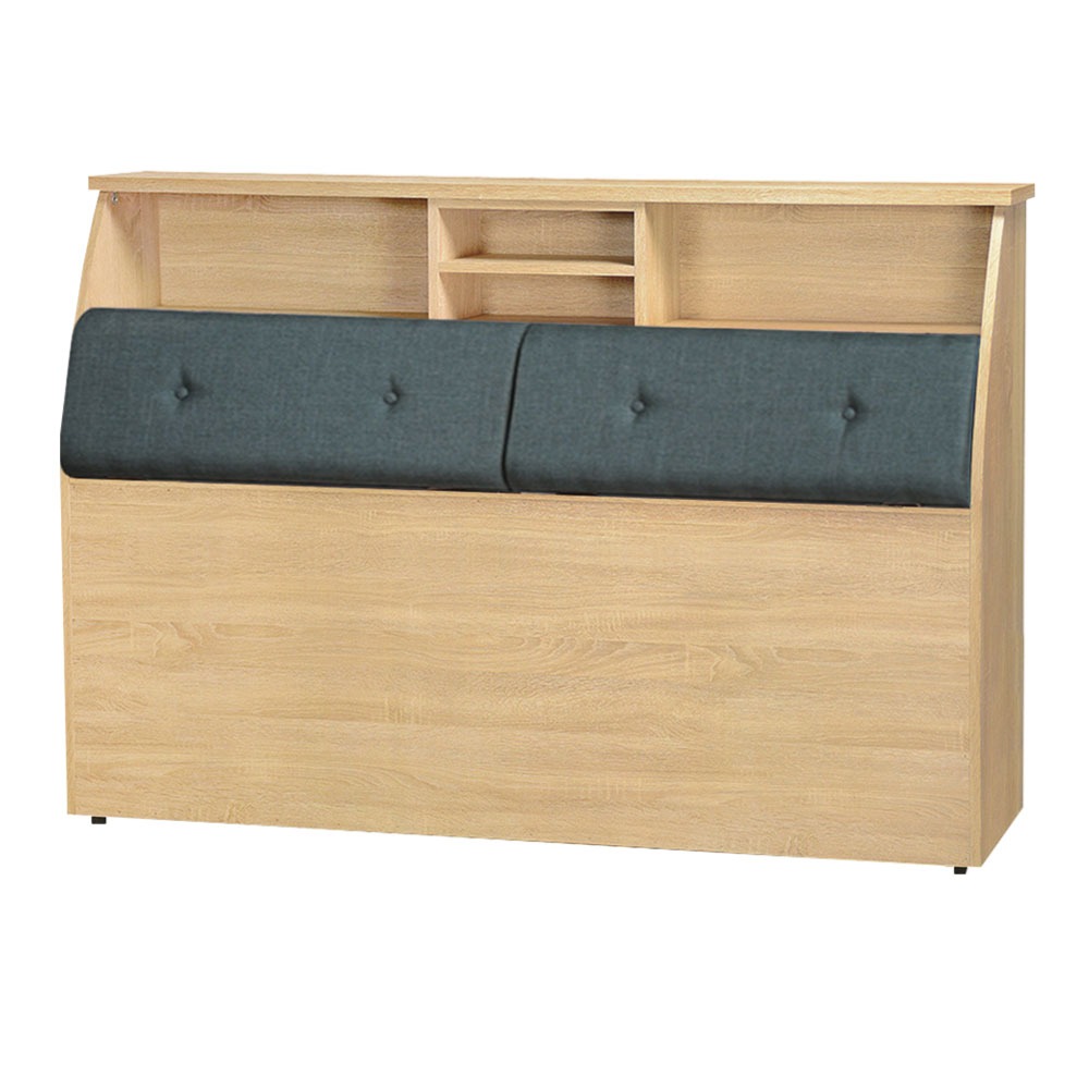 【綠家居】山河5尺雙人貓抓皮革床頭箱(二色可選)-規格圖11