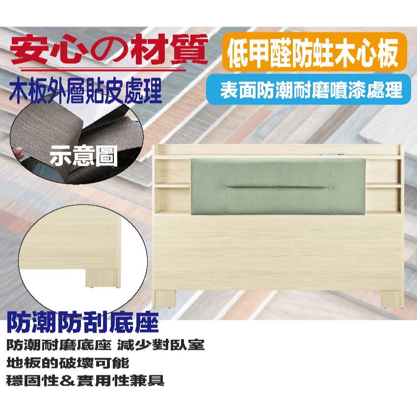 【綠家居】海莉5尺雙人貓抓皮革床頭箱(三色可選)-細節圖5