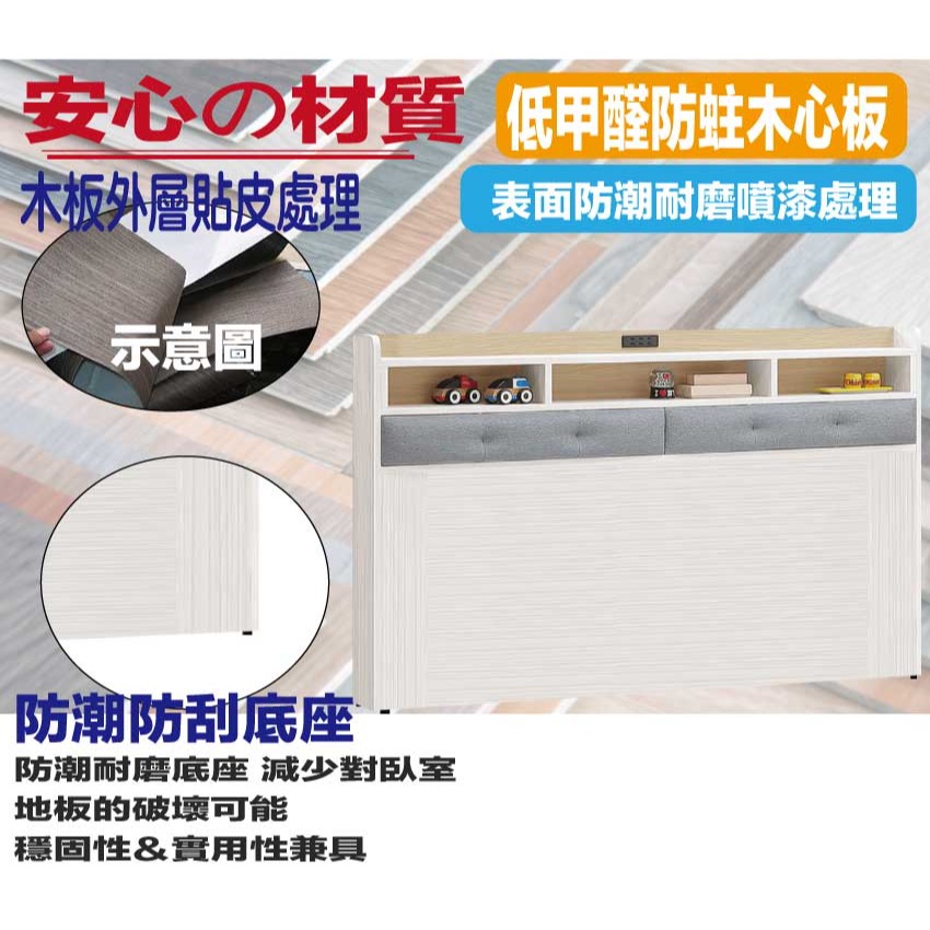 【綠家居】哈伊5尺雙人耐刮皮革床頭片(不含床底＋不含床墊)-細節圖5