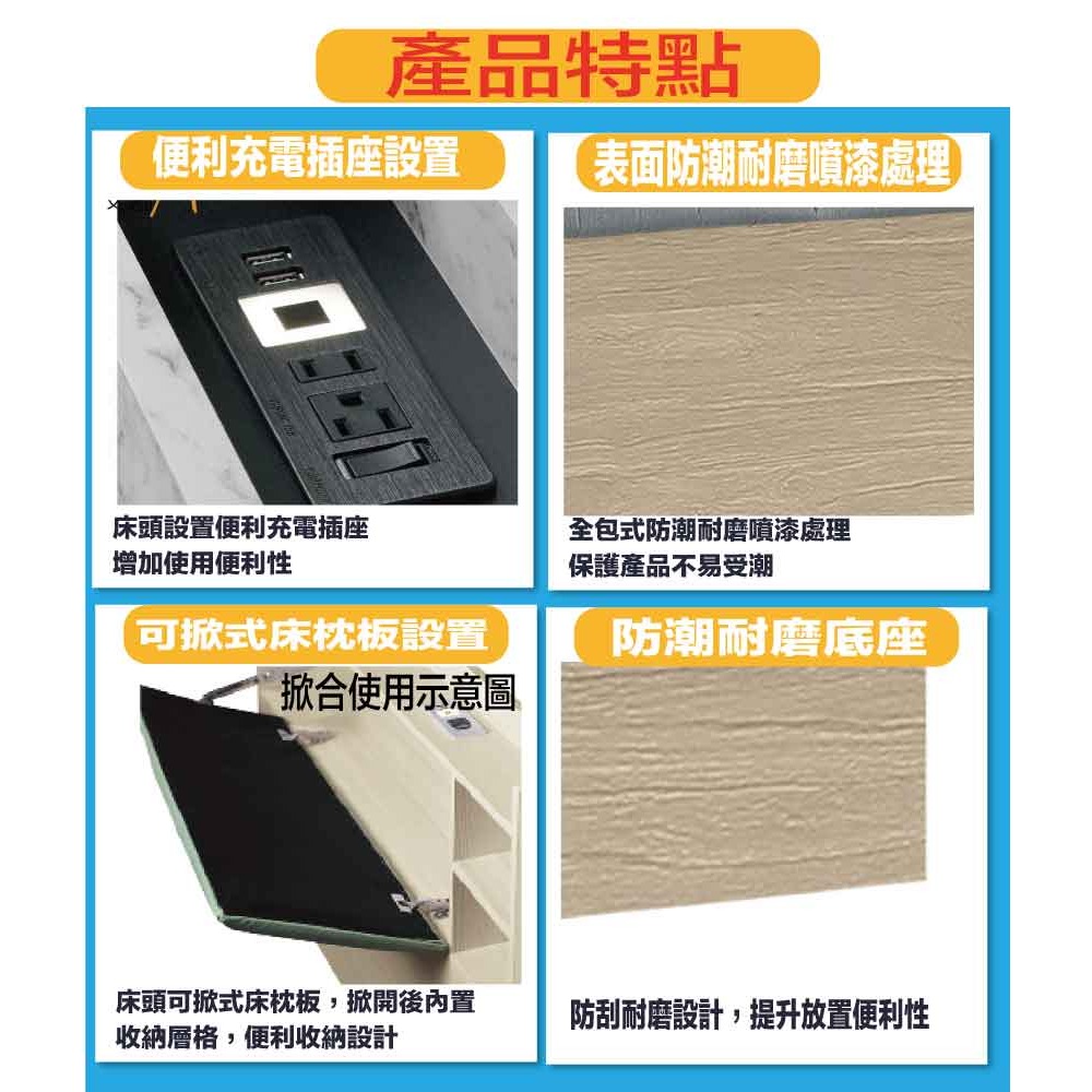 【綠家居】 約奇5尺雙人耐刮皮革床頭箱(不含床底＋不含床墊)-細節圖8