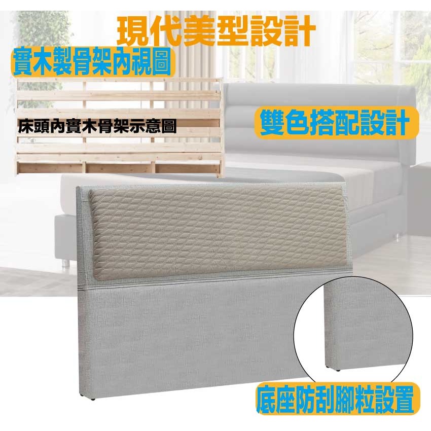 【綠家居】奧斯巴5尺耐刮皮革雙人床頭片(不含床底＋不含床墊)-細節圖5