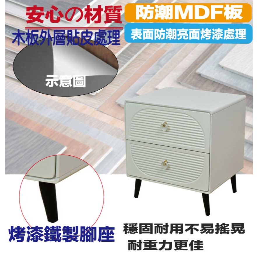 【綠家居】賓利法式1.5尺二抽床頭櫃-細節圖5