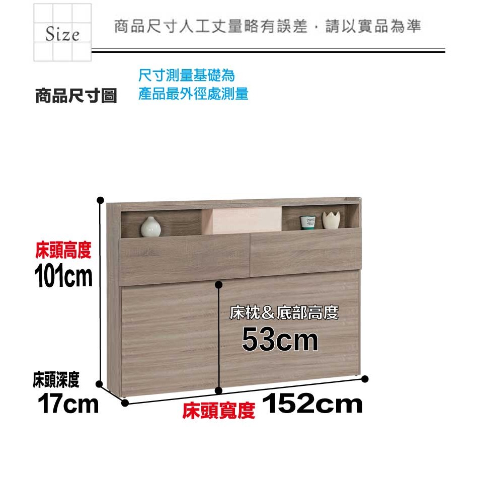 【綠家居】高利5尺雙人插座床頭箱(不含床底＋不含床墊)-細節圖8