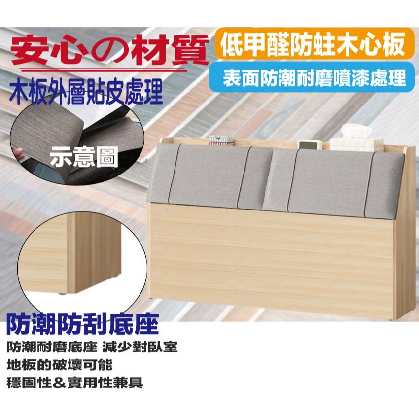 【綠家居】瑪卡利6尺雙人加大耐刮皮革床頭箱(不含床底＋不含床墊)-細節圖5