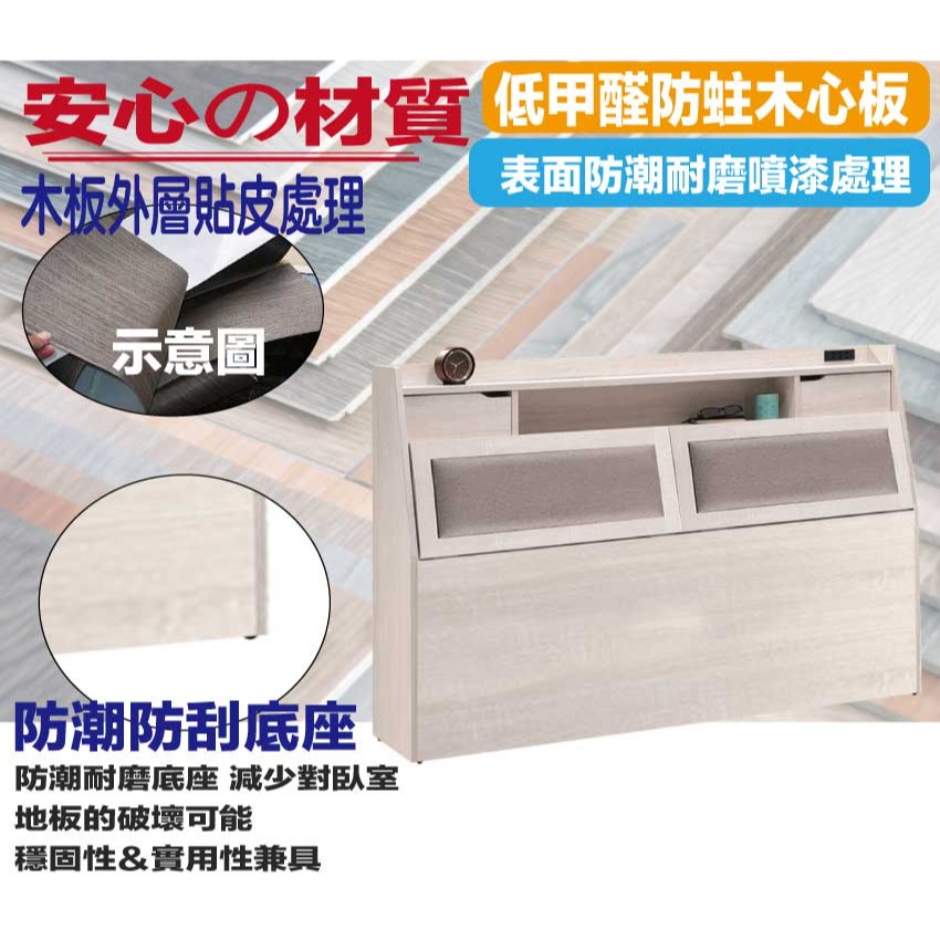 【綠家居】美利5尺雙人耐刮皮革床頭箱(不含床底＋不含床墊)-細節圖5