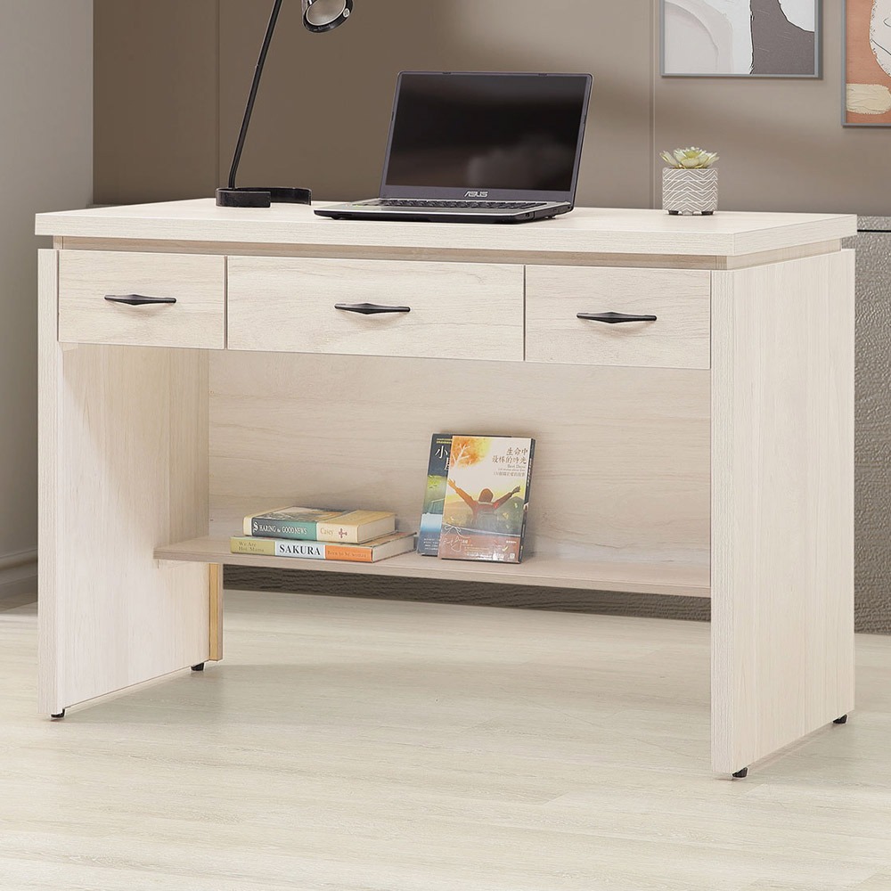 【綠家居】愛卡4尺三抽書桌(二色可選)-規格圖10