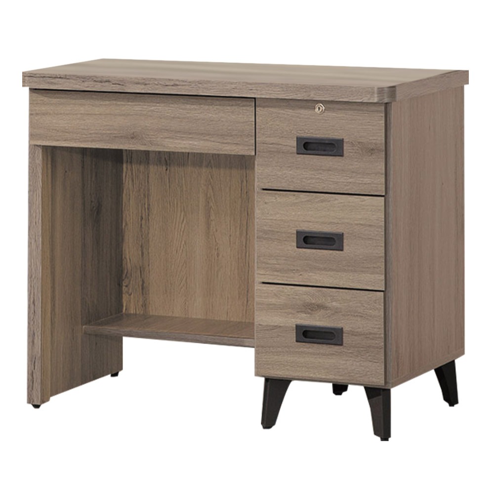 【綠家居】伊達2.9尺四抽書桌(三色可選)-規格圖11