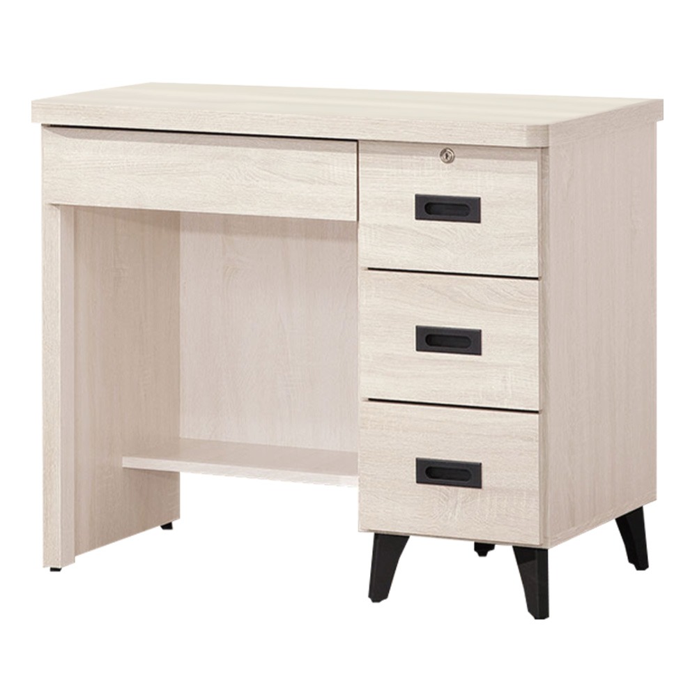 【綠家居】伊達2.9尺四抽書桌(三色可選)-規格圖11