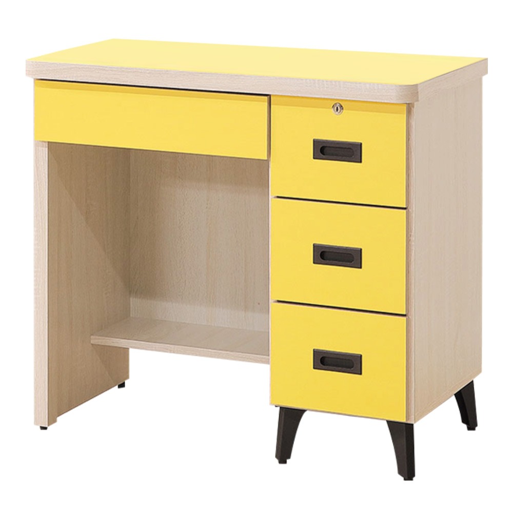 【綠家居】馬達2.9尺四抽書桌(六色可選)-規格圖11