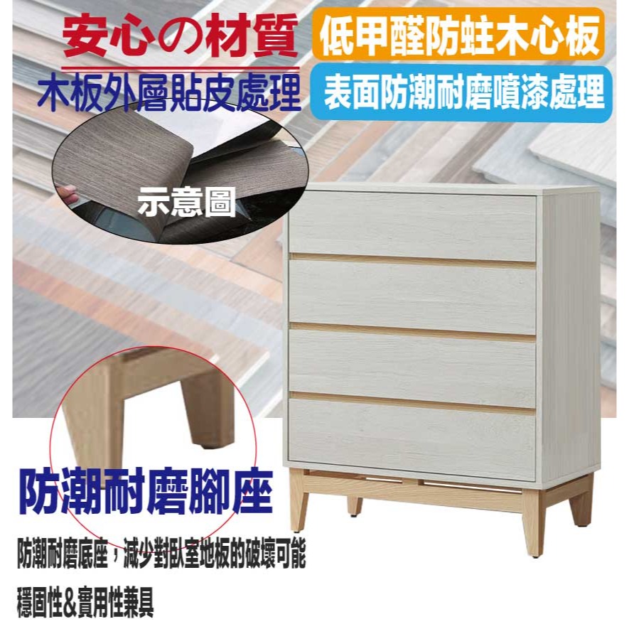 【綠家居】歌斯2.7尺四抽斗櫃-細節圖5