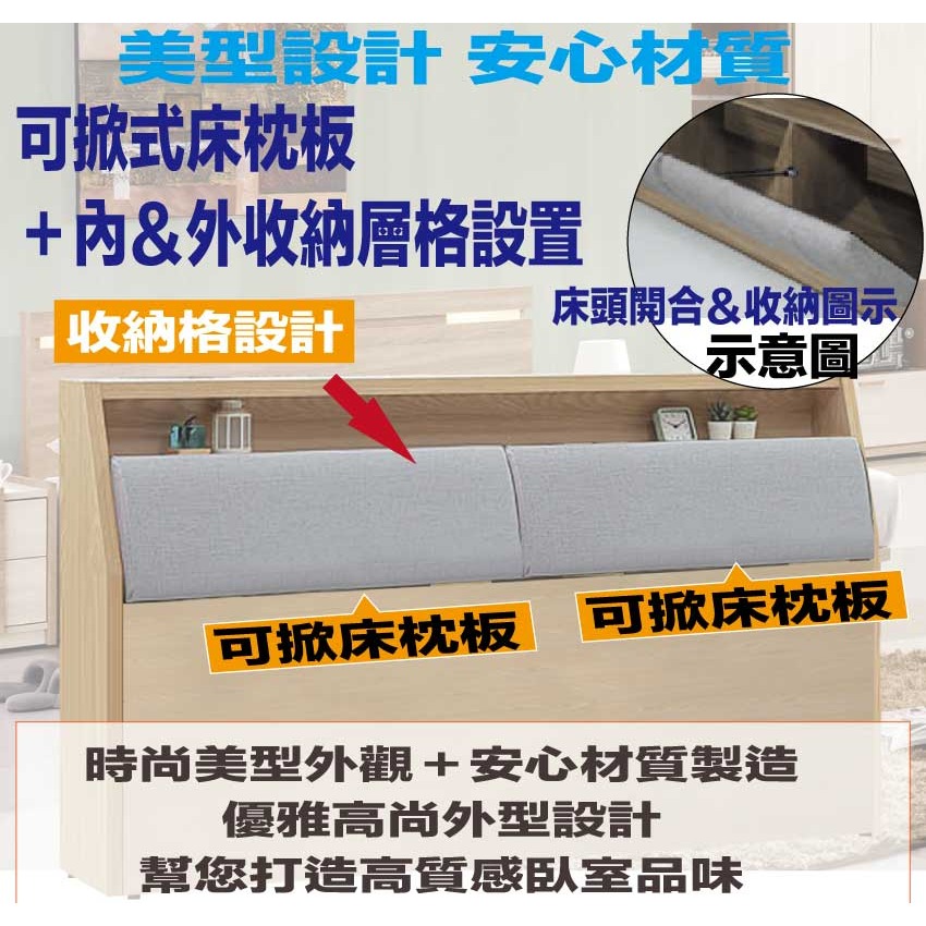 【綠家居】萬斯5尺雙人耐磨皮革床頭箱-細節圖6