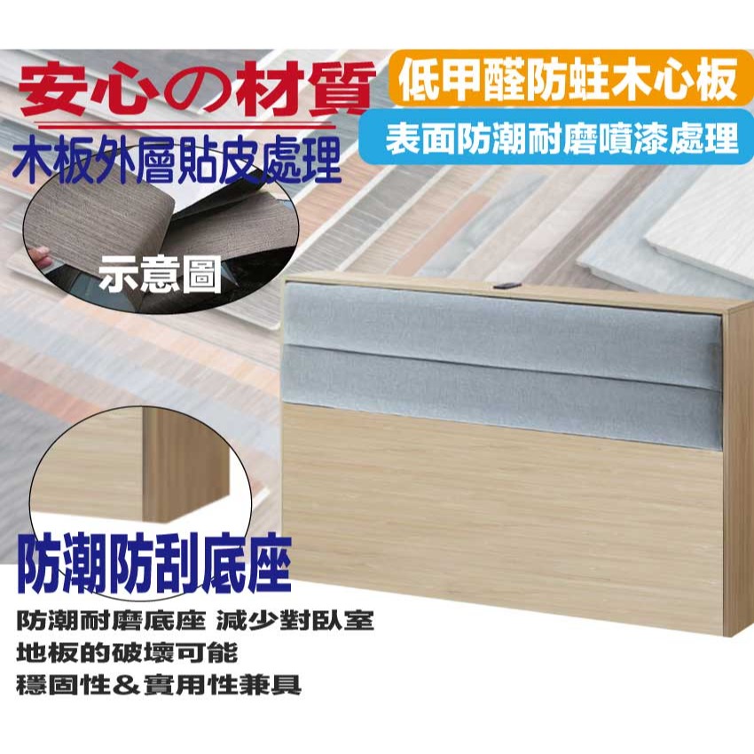 【綠家居】唐斯6尺雙人加大耐磨皮革床頭箱-細節圖5