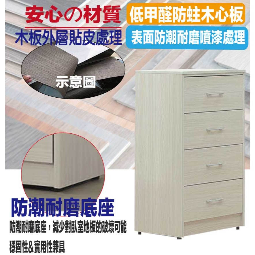 【綠家居】普伊斯2尺四抽斗櫃(二色可選)-細節圖5