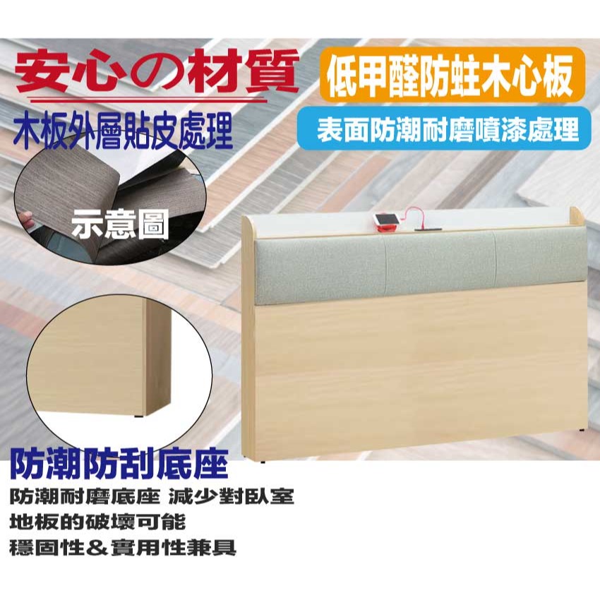 【綠家居】普伊斯5尺雙人耐磨皮革床頭片(二色可選)-細節圖5