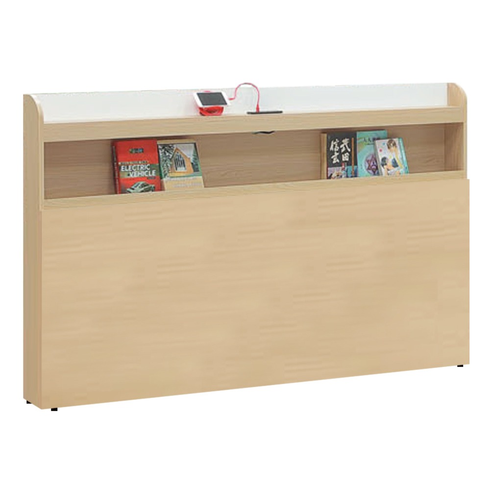 【綠家居】普伊斯6尺雙人加大插座可收納床頭片(二色可選)-規格圖11