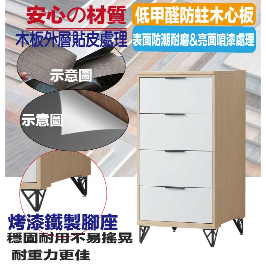 【綠家居】普伊斯2尺四抽斗櫃-細節圖5