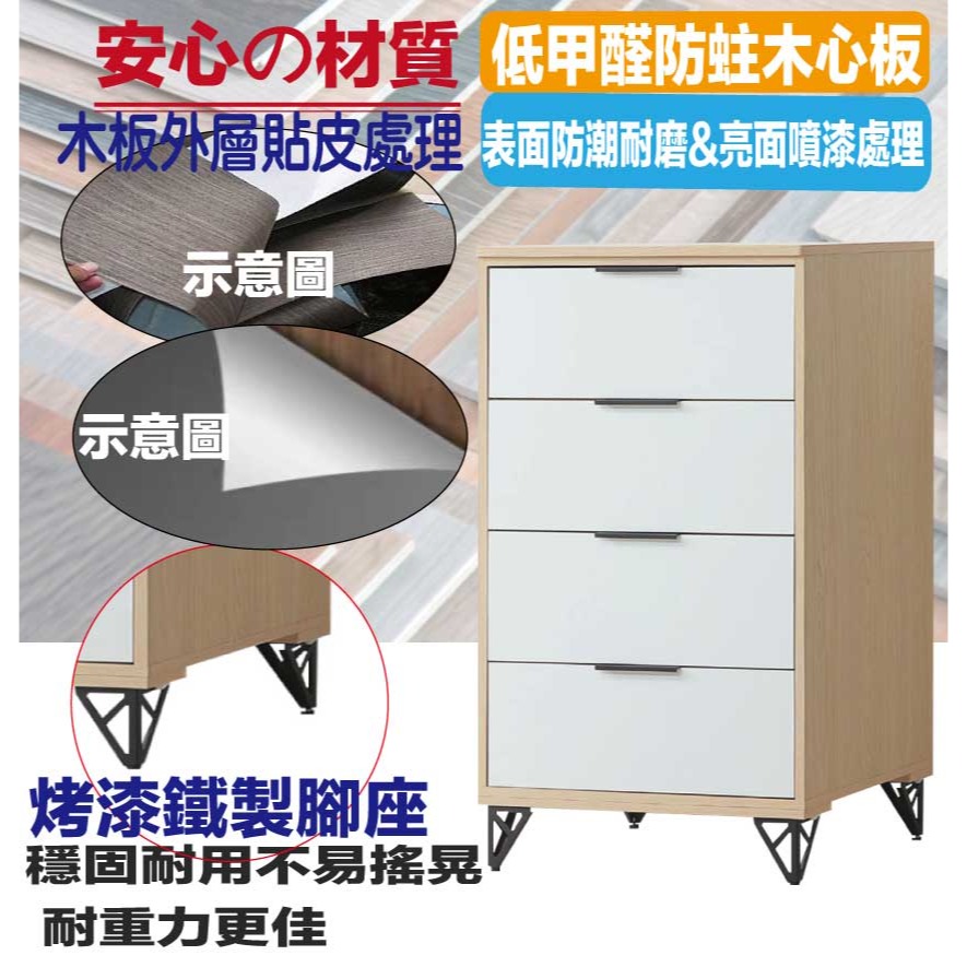 【綠家居】普伊斯2.7尺四抽斗櫃(二色可選)-細節圖5
