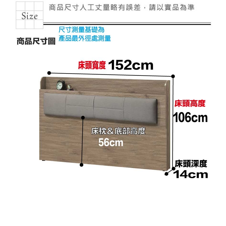 【綠家居】格斯5尺雙人耐磨皮革床頭片-細節圖9