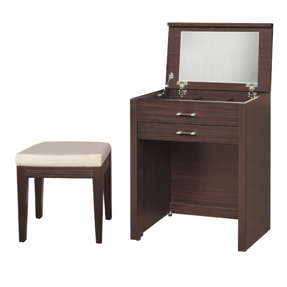【綠家居】華格斯2尺上掀鏡面鏡台組合(二色可選＋含化妝椅)-規格圖11