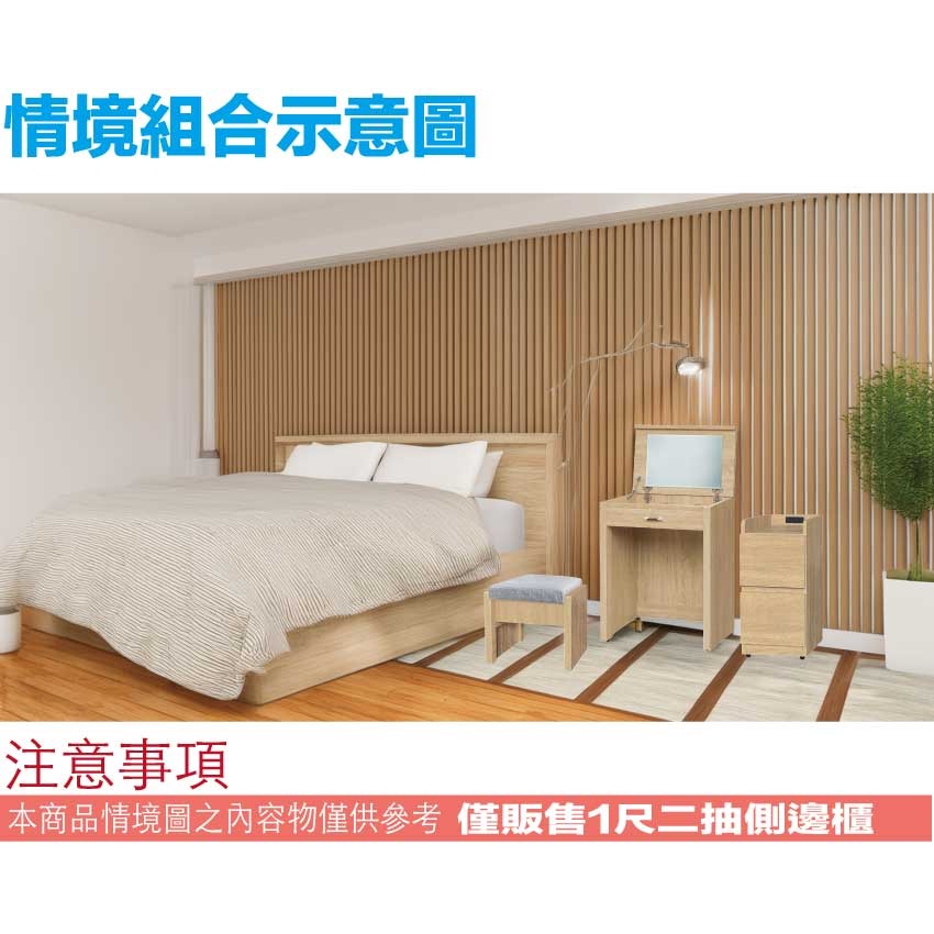 【綠家居】包格斯1尺二抽低收納櫃(四色可選)-細節圖10