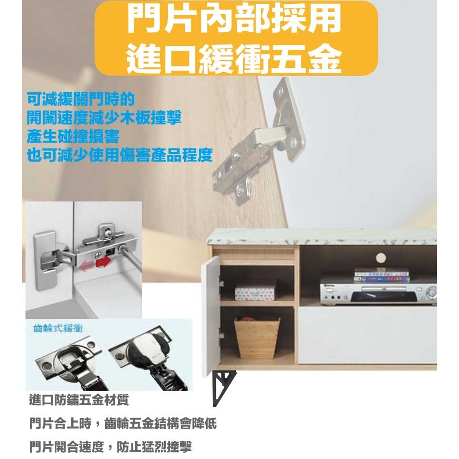 【綠家居】伊美斯3.9尺單抽開門電視櫃(二色可選)-細節圖7