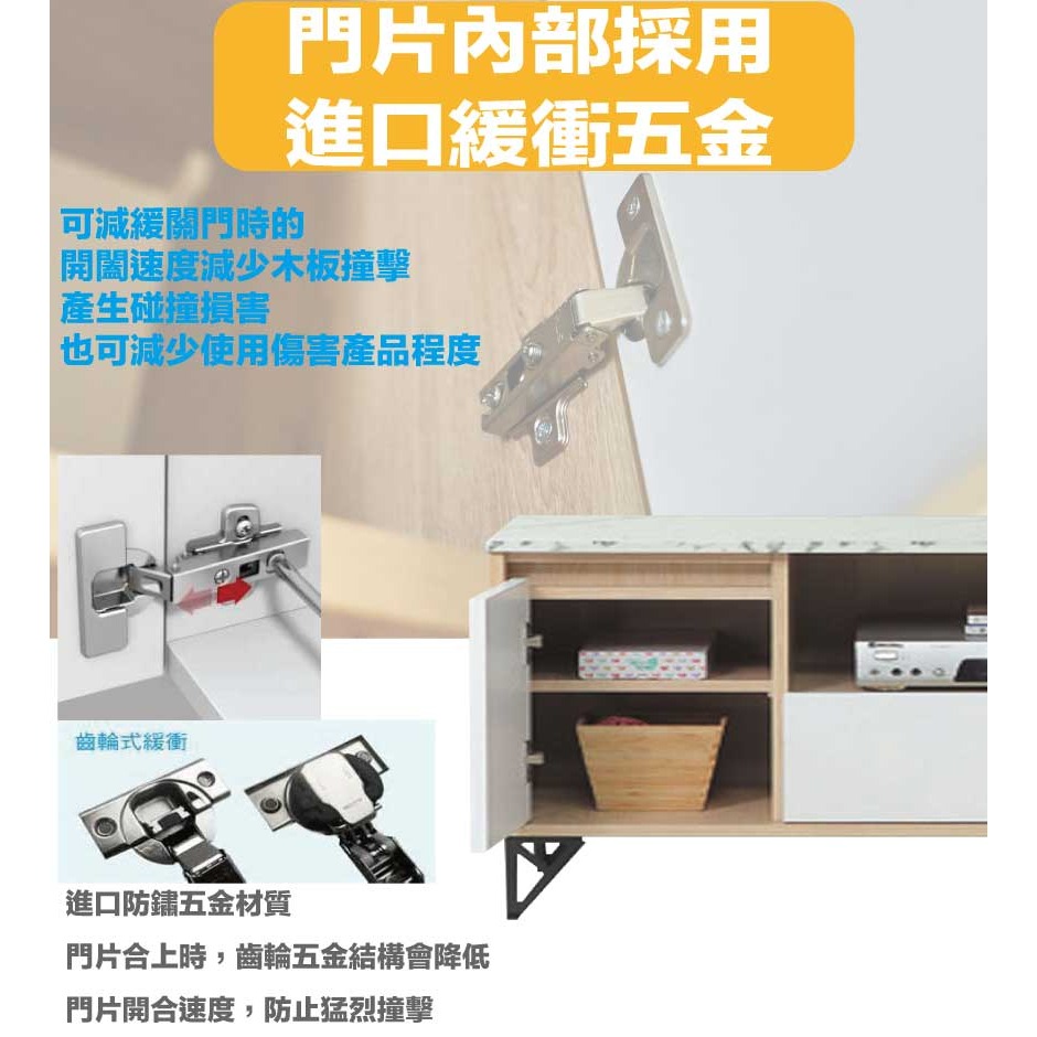 【綠家居】伊美斯5尺單抽開門電視櫃(二色可選)-細節圖6