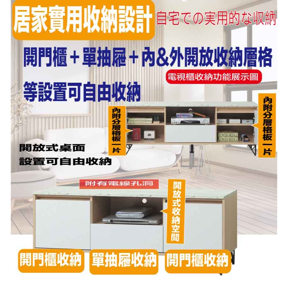 【綠家居】伊美斯5尺單抽開門電視櫃(二色可選)-細節圖8